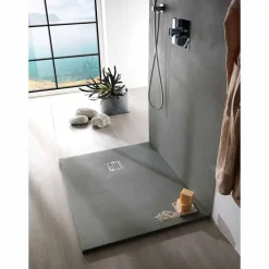 Viadurini Bathroom Rechteckige Duschwannen-Duschwanne 120x80 cm in Resin Concrete Effect Modernes Design - Cupio