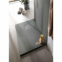 Viadurini Bathroom Rechteckige Duschwannen-Duschwanne 140x80 in Harzbetonoberfläche mit Stahlgitter - Cupio