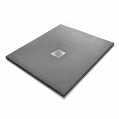 Viadurini Bathroom Rechteckige Duschwannen-Duschwanne 100x80 in Resin Stone Effect Finish Modernes Design - Domio