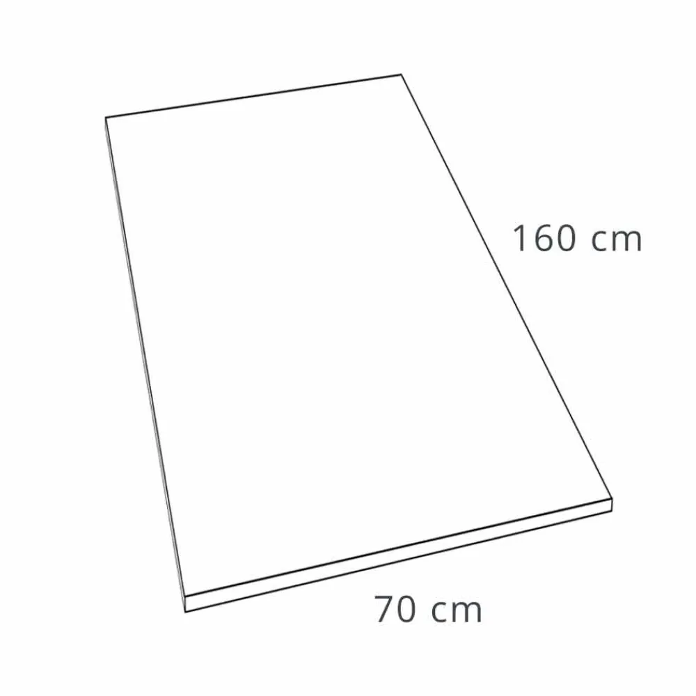 Viadurini Bathroom Rechteckige Duschwannen-Duschwanne 160x70 Modernes Design in Schiefer-Effekt aus weißem Harz - Sommo