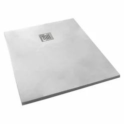 Viadurini Bathroom Rechteckige Duschwannen-Duschwanne 120x90 Modernes Design in Resin Concrete Effect Finish - Cupio