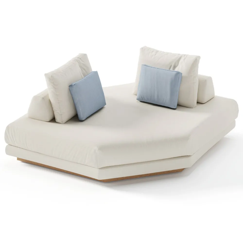 Viadurini in the Garden Sonnenliegen|Stoffsessel-Eck-Gartenliege aus Stoff Made in Italy - Rubik