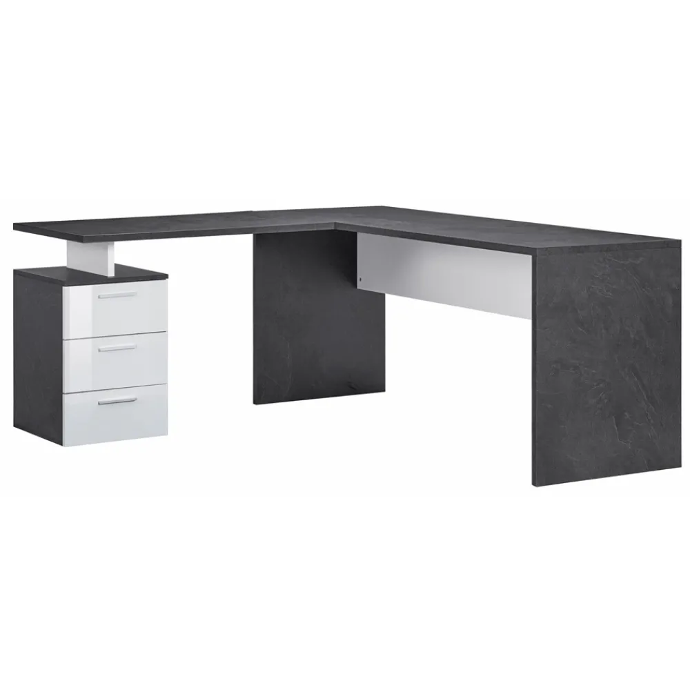 Viadurini Design Design Schreibtische-Eckiger Schreibtisch aus Melaminholz 2 Ausführungen - Analuisa