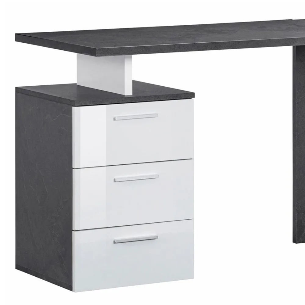 Viadurini Design Design Schreibtische-Eckiger Schreibtisch aus Melaminholz 2 Ausführungen - Analuisa