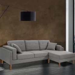 Viadurini Living Moderne Sofas-Ecksofa aus Stoff und Holz – Germanium