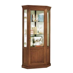 Viadurini Classic Vitrinen-Eckvitrine mit 1 Tür und 2 Glasböden, hergestellt in Italien – Denka