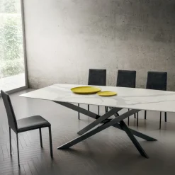 Viadurini Living Moderne Stühle-Ecoleather Esszimmerstuhl Made in Italy, 2 Stück - Mawi