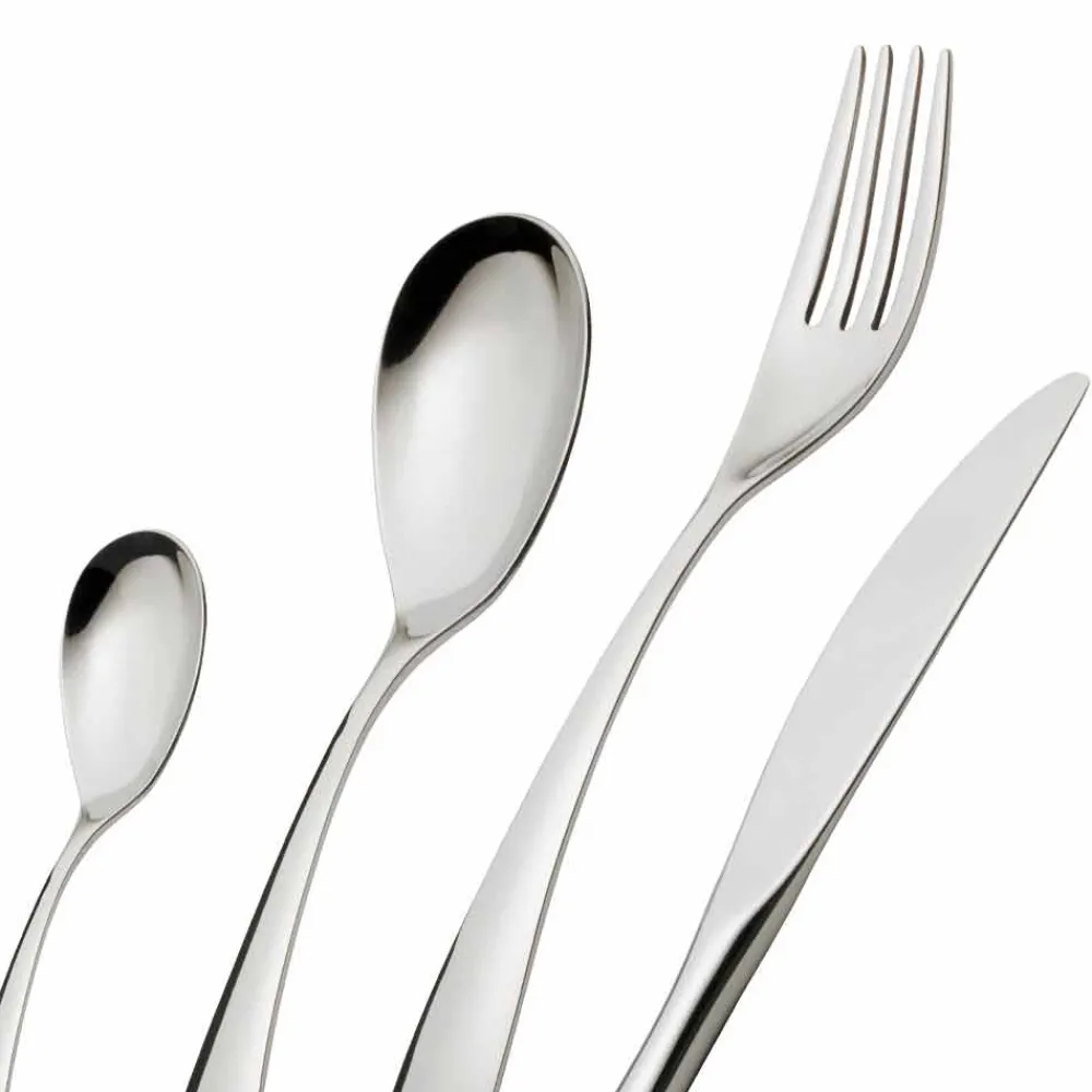 Viadurini Kitchen Besteck Set-Edelstahl-Besteckset Komplett mit Design 24 Stück - Hamtaro