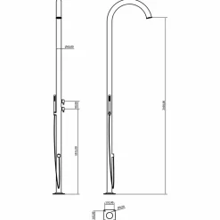 Viadurini in the Garden Gartendusche-Edelstahl-Garten-Duschsäule mit Handbrause Made in Italy - Marlen