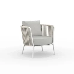 Viadurini in the Garden Metallsessel-Edelstahl-Gartensessel mit Seilrückenlehne - Luxura