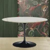 Viadurini Living Tulip Tische|Runde Tische-Eero Saarinen H 74 Tulip Tisch in Gold Calacatta Marmor Made in Italy - Scharlachrot