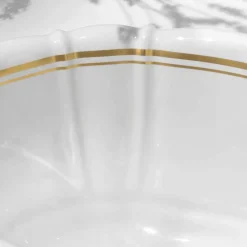 Viadurini Bathroom Keramikwaschbecken-Einbauwaschbecken aus Porzellan aus Gold 24 Karat, Santiago
