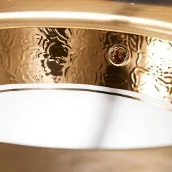 Viadurini Bathroom Waschbecken Aus Fire Clay-Einbauwaschbecken aus Schamott mit Band in verschiedenen Ausführungen, hergestellt in Italien – Erioli