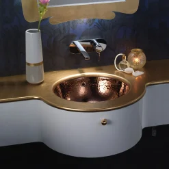 Viadurini Bathroom Waschbecken Aus Fire Clay-Einbauwaschbecken aus Schamotteton in 3 Ausführungen, hergestellt in Italien – Erioli