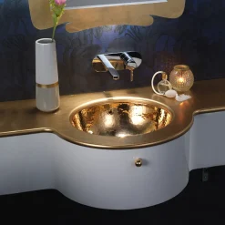 Viadurini Bathroom Waschbecken Aus Fire Clay-Einbauwaschbecken aus Schamotteton in 3 Ausführungen, hergestellt in Italien – Erioli