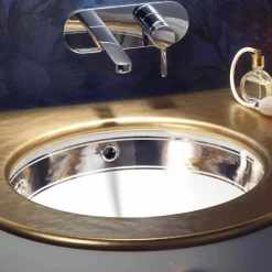 Viadurini Bathroom Waschbecken Aus Fire Clay-Einbauwaschbecken Barcok aus Fire Claz handgemacht in Italien, Egeo