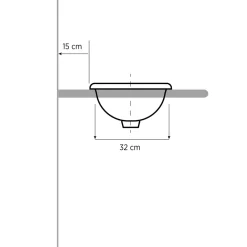 Viadurini Bathroom Waschbecken Aus Fire Clay-Einbauwaschbecken Deko aus Fire Clay und 24k Gold handgemacht, Otis