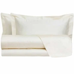 Viadurini Textile Bettlaken-Einfarbige Blätter komplett in Baumwollsatin für Doppelbett - Hibiskus