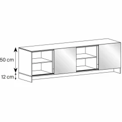 Viadurini Living Sideboards-Eingangsdesign Sideboard mit 2 Türen aus Rauchglas Made in Italy - Scocca
