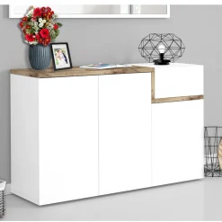 Viadurini Living Schuhschrank-Eingangsschuhregal 3 oder 4 Türen aus weißem Holz und Schiefer oder Ahorn - Tiscali