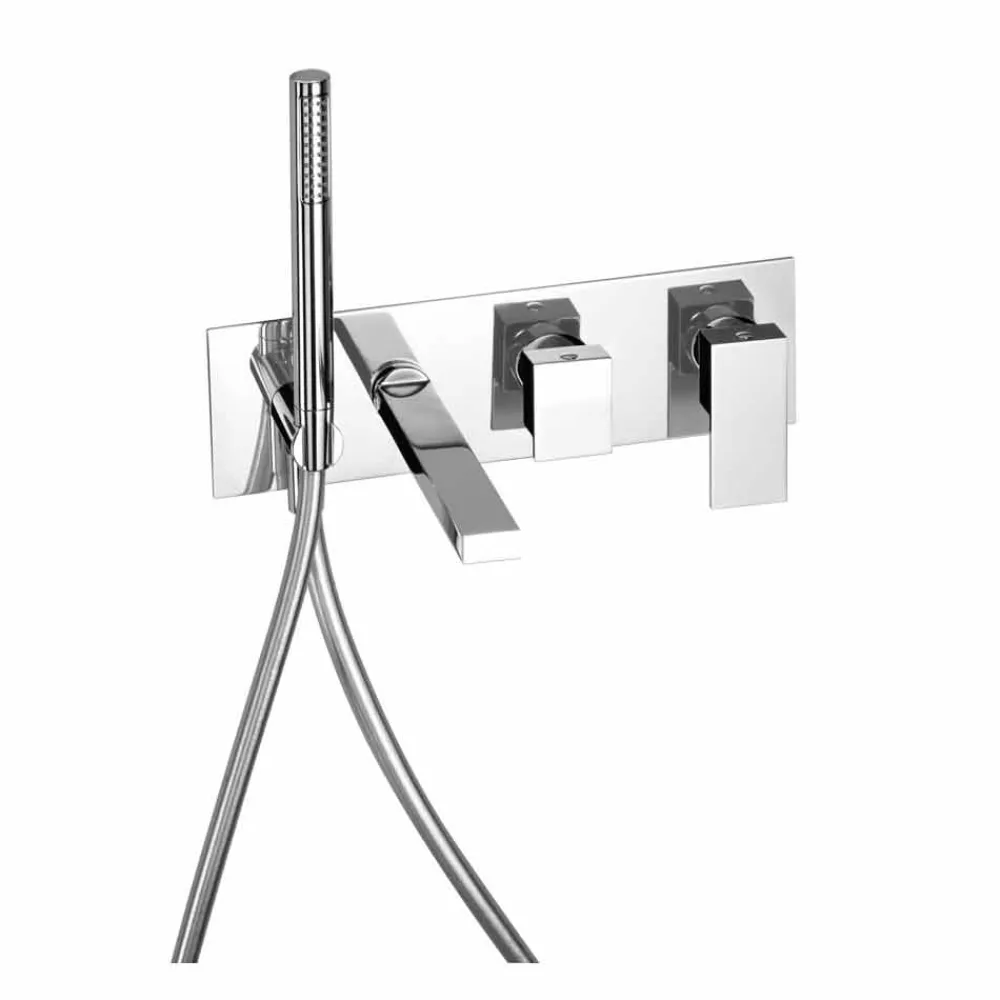 Viadurini Taps Badewannearmaturen-Eingebauter Bademischer mit Umsteller Made in Italy - Panela