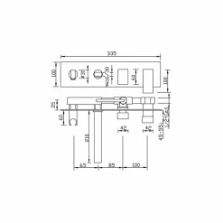 Viadurini Taps Badewannearmaturen-Eingebauter Bademischer mit Umsteller Made in Italy - Panela
