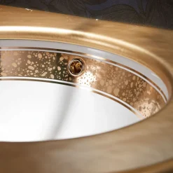 Viadurini Bathroom Waschbecken Aus Fire Clay-Eingebautes Badezimmerwaschbecken aus handgegossenem Schamott, hergestellt in Italien – Erioli