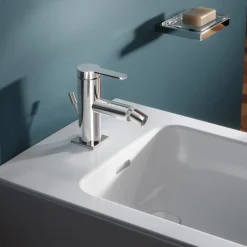 Viadurini Bathroom Bidetarmaturen-Einhebel-Bidetmischer mit flachem Design aus verchromtem Messing - Agenore