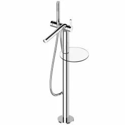 Viadurini Taps Badewannearmaturen-Einhebelmischer für freistehende Badewanne mit Messinghandbrause - Pinto