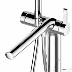 Viadurini Taps Badewannearmaturen-Einhebelmischer für freistehende Badewanne mit Messinghandbrause - Pinto