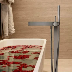 Viadurini Taps Badewannearmaturen-Einhebelmischer für freistehende Badewanne aus verchromtem Messing - Girino