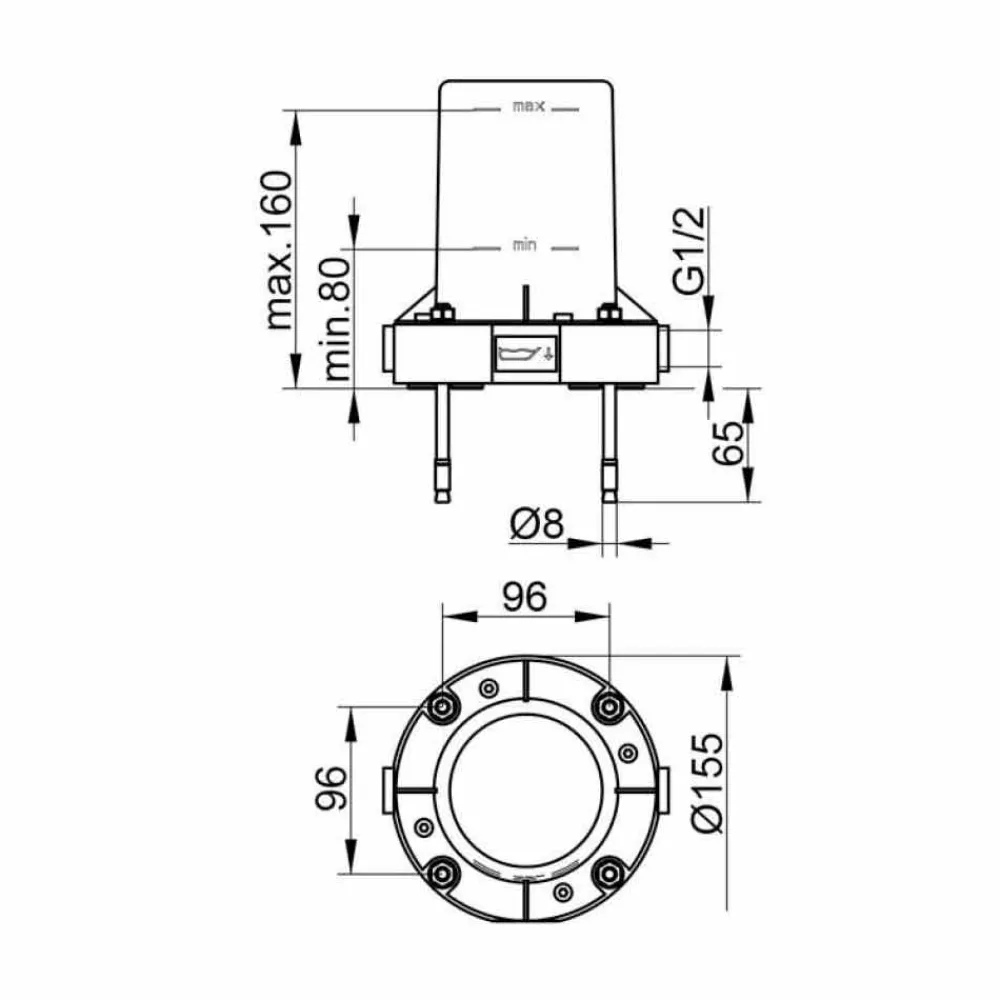 Viadurini Taps Badewannearmaturen-Einhebelmischer für freistehende Badewanne aus verchromtem Messing - Girino