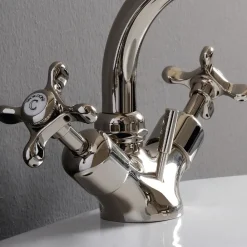 Viadurini Bathroom Bidetarmaturen-Einloch-Bidet aus schwerem Messing mit Ablaufgarnitur, hergestellt in Italien – Polignano