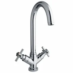 Viadurini Taps Küchenarmaturen-Einlochmischer für Küchenwaschbecken aus Chrommessing Made in Italy - Sellerie