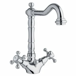 Viadurini Taps Waschbeckenarmaturen-Einlochmischer im klassischen Design für Waschbecken aus Messing Made in Italy - Lisca