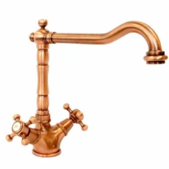 Viadurini Taps Küchenarmaturen-Einloch-Waschtischmischer in Messing Klassisches Design Made in Italy - Castor