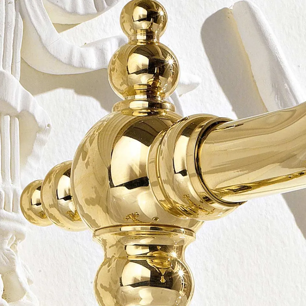 Viadurini Bathroom Waschbeckenarmaturen-Einloch-Waschtischmischer im Vintage-Design aus Messing Made in Italy - Ursula