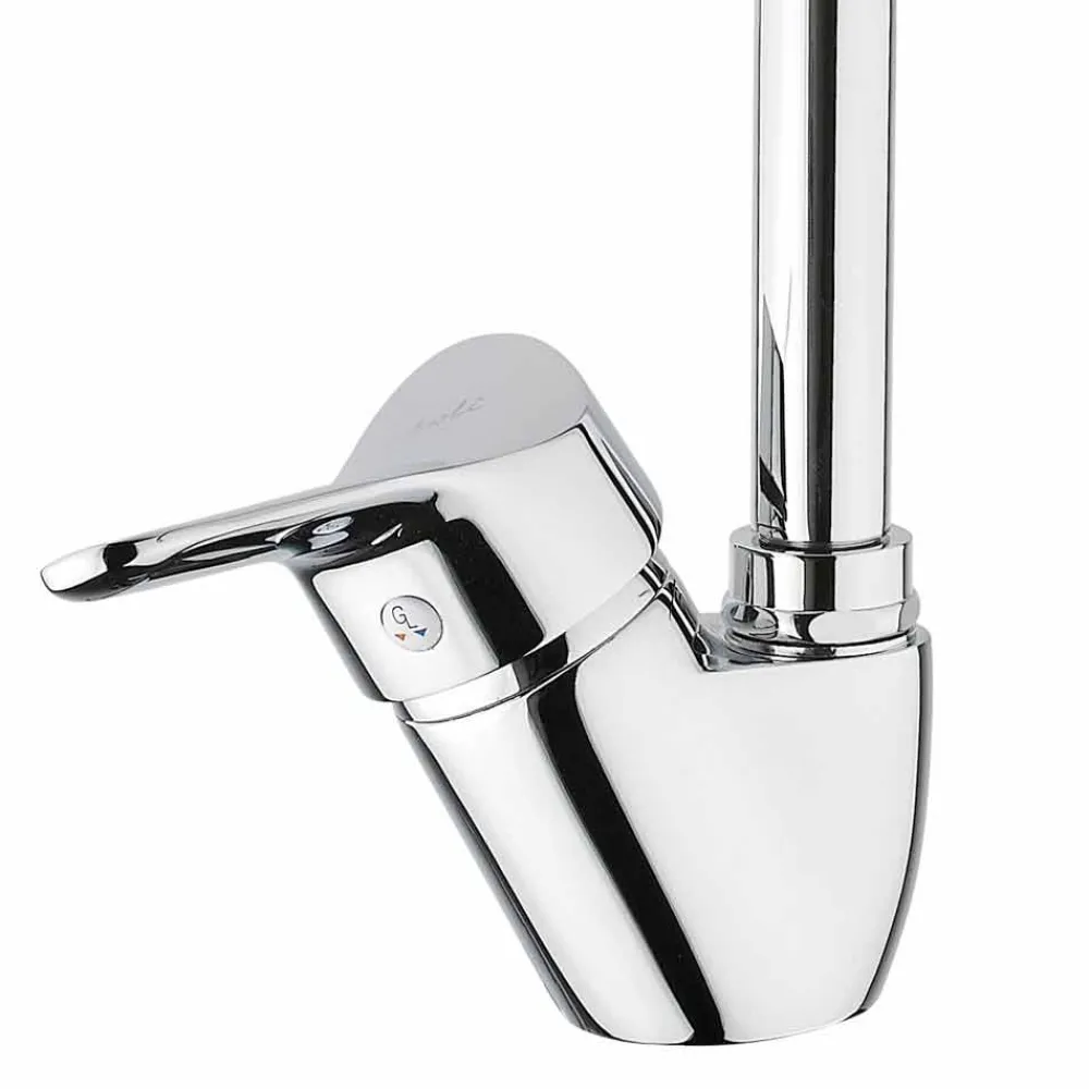 Viadurini Taps Küchenarmaturen-Einstellbarer Spülbeckenmischer aus Chrommessing Hergestellt in Italien - Cino