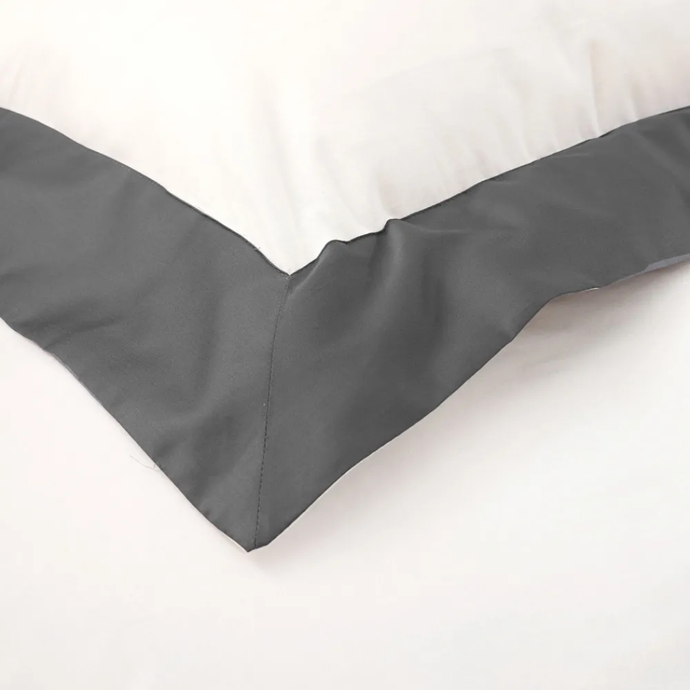 Viadurini Textile Bettbezüge-Einzel- und eineinhalbquadratisches Bettbezug-Set aus 100 % Baumwolle und 10 % Baumwollsatin - Detail