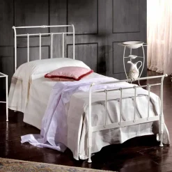 Viadurini Night Design Einzelbetten Aus Schmiedeeisen-Einzelbett aus Schmiedeisen 85x190 handgefertigt Made in Italy Amanda