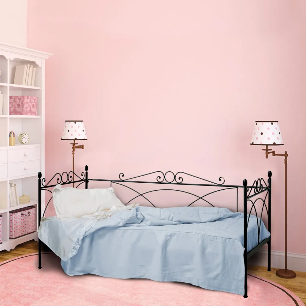 Viadurini Night Design Einzelbetten Aus Schmiedeeisen-Einzelbett mit koordinierter Eisenstruktur, hergestellt in Italien – Lillo