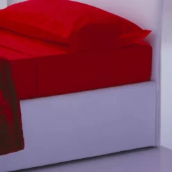 Bolzan Letti Maßgeschneiderte Möbel|Polsterbetten-Einzelbett mit Kopfteil, Struktur aus Eisen und Holz Line von Bolzan