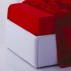 Bolzan Letti Maßgeschneiderte Möbel|Polsterbetten-Einzelbett mit Kopfteil, Struktur aus Eisen und Holz Line von Bolzan