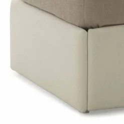 Bolzan Letti Maßgeschneiderte Möbel|Polsterbetten-Einzelbett mit Kopfteil, Struktur aus Eisen und Holz Line von Bolzan