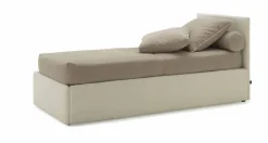 Bolzan Letti Maßgeschneiderte Möbel|Polsterbetten-Einzelbett mit Kopfteil, Struktur aus Eisen und Holz Line von Bolzan