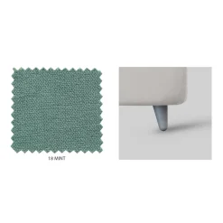 Viadurini Night Design Polsterbetten-Einzelbett mit optionalem Stauraum, hergestellt in Italien – Ciccio