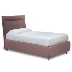 Viadurini Night Design Polsterbetten-Einzelbett mit optionalem Stauraum, hergestellt in Italien – Ciccio