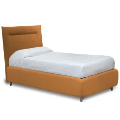 Viadurini Night Design Polsterbetten-Einzelbett mit optionalem Stauraum, hergestellt in Italien – Ciccio