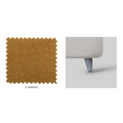 Viadurini Night Design Polsterbetten-Einzelbett mit optionalem Stauraum, hergestellt in Italien – Ciccio