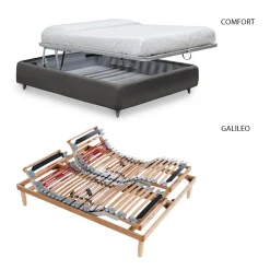 Viadurini Night Design Polsterbetten-Einzelbett mit Stoffkopfteil, hergestellt in Italien – Fiuto